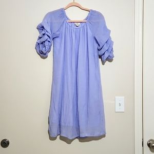 Slip on Dress pretty lilac color with no zipper and attached Slip.